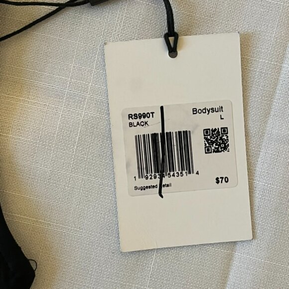 New with Tag Gret Lab Long Sleeve Soft Bodysuit in Black Size Large - Picture 6 of 7